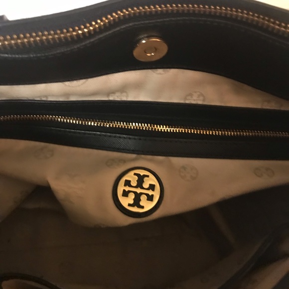 TORY BURCH Bag Tote Leather Purse- Black-Does Not Come With Cross Strap - Picture 4 of 16